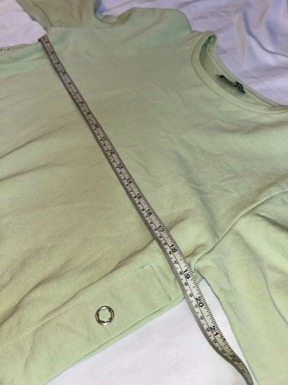 ASOS Maternity Mint Green Crew Neck Long-Sleeve Top with Side Snap Detail - Picture 5 of 8